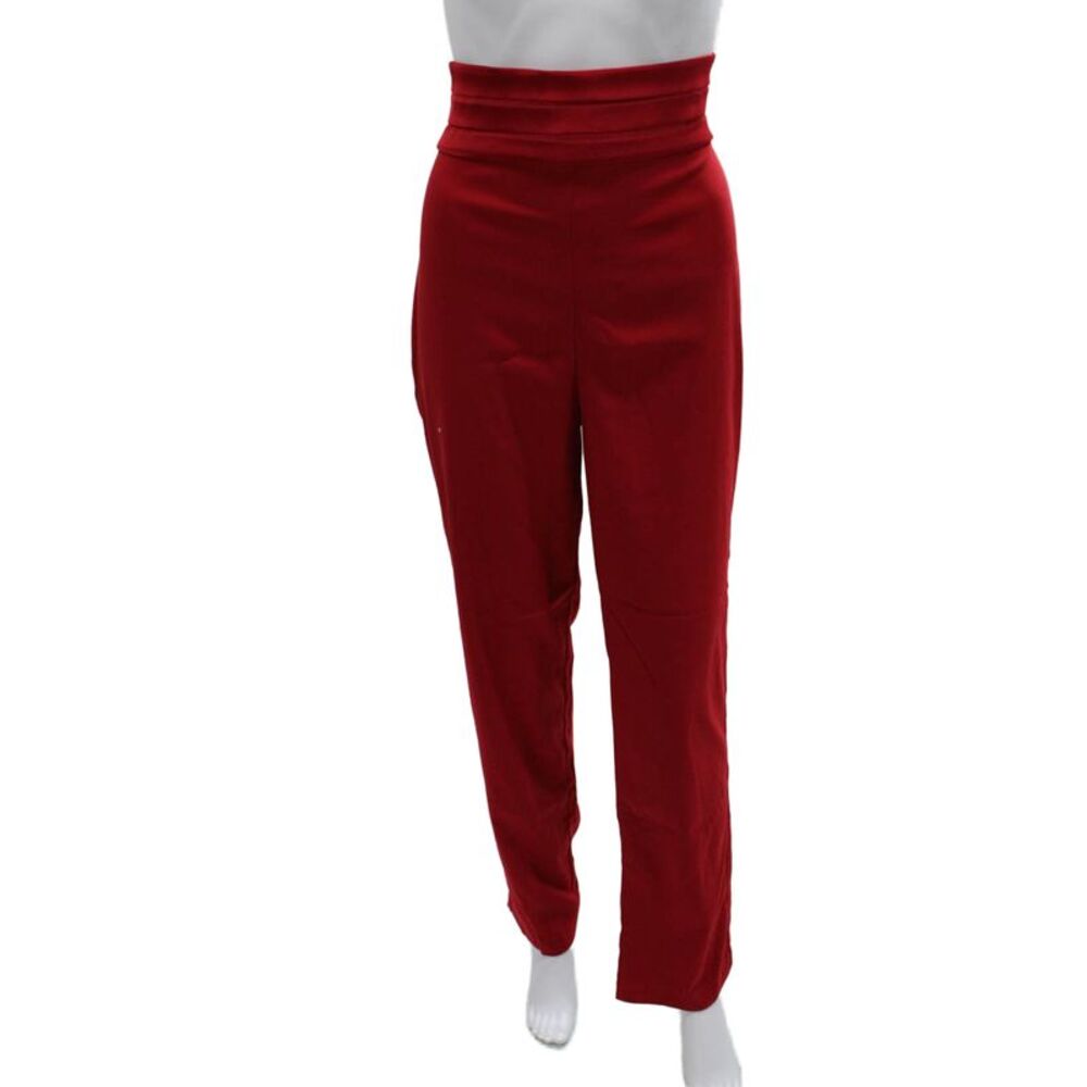 Nonchalant Label Women Dress Pants Red Polyester Zip Size S